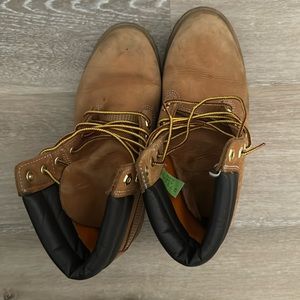 Worn timberland boots